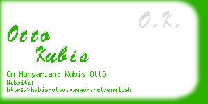 otto kubis business card